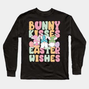 Bunny Kisses Easter Wishes Long Sleeve T-Shirt